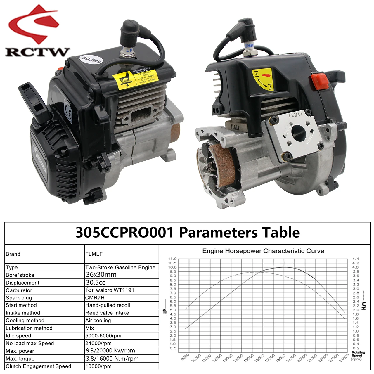 29CC 30.5CC 32CC PRO Reed Case Engine or with WT-1191 for 1/5 Rc Hpi Rofun Km Rovan Baja 5B 5T 5SC Losi FG GoPed Redcat DBXL MCD