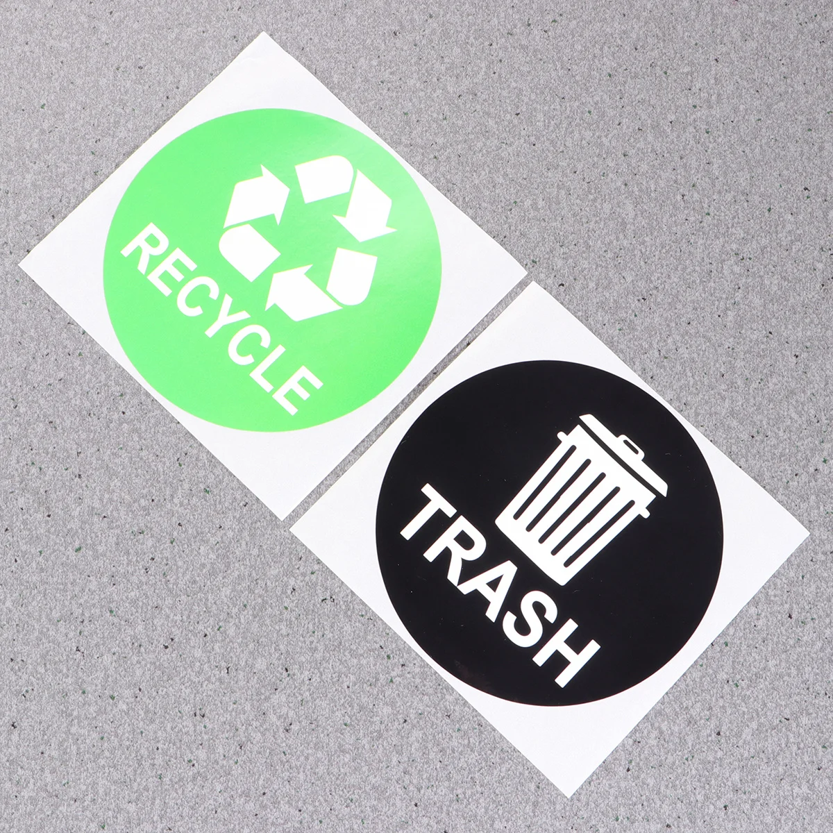 

8Pcs Trash Can Decal PVC Self Adhesive Waterproof Vinyl Label Easy Apply Removable Large Lettering Trash and Recycle Sticker