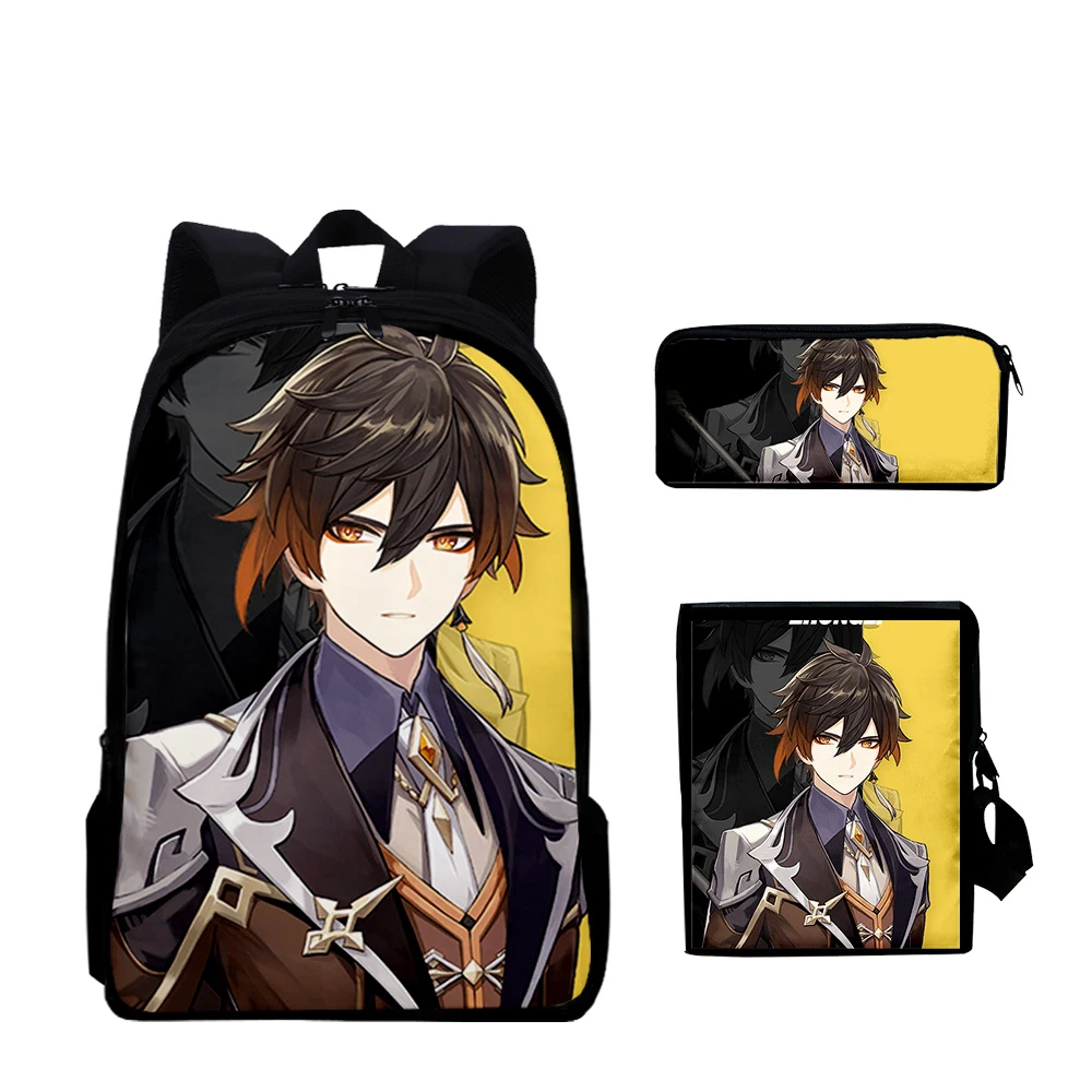 

Luxury Game Genshin Impact 3pcs/Set 3D Print 3pcs/Set School Bags Laptop Daypack Backpack Inclined shoulder bag Pencil Case
