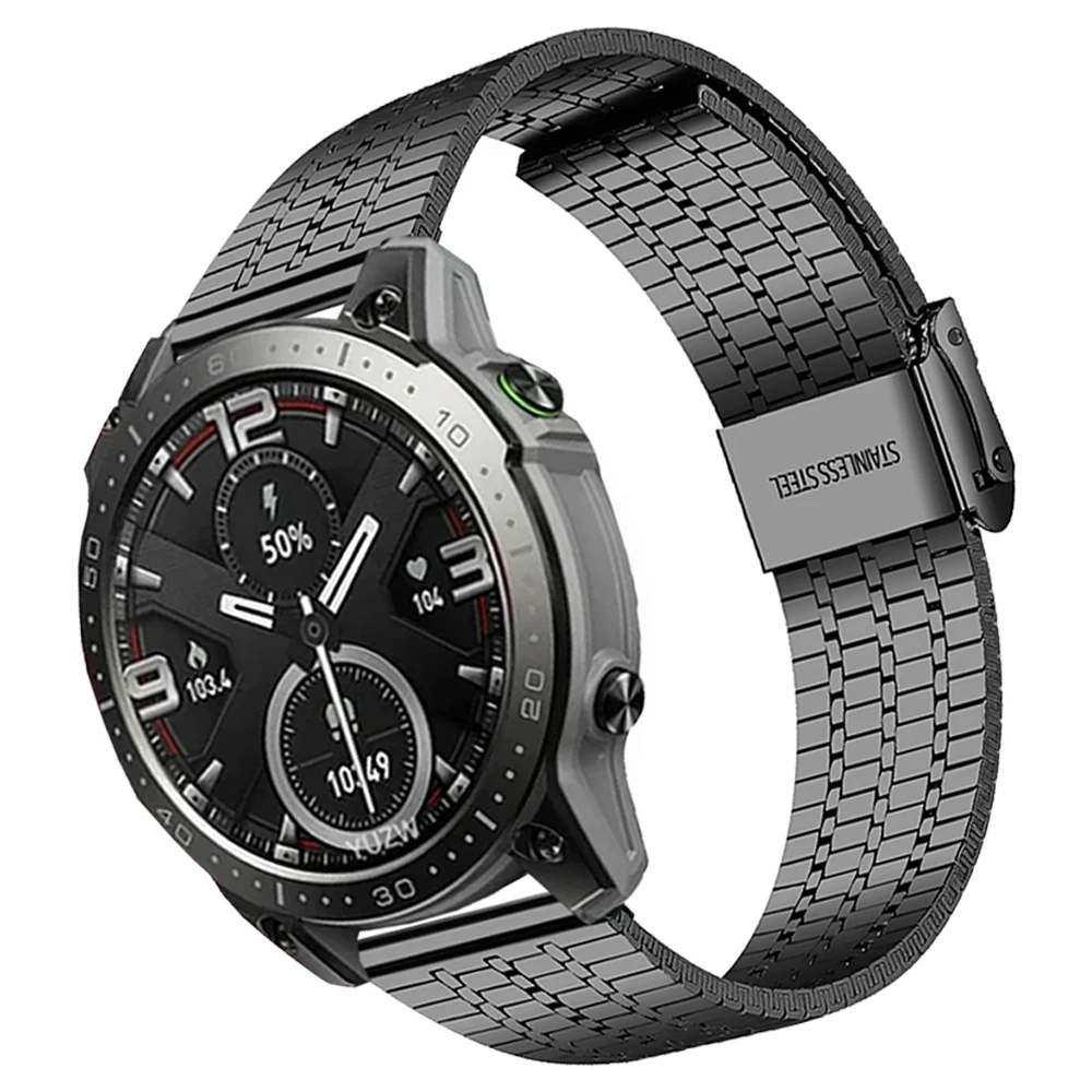 for Zeblaze Vibe 7/Pro/Lite/stratos 2 3/Btalk/GTR 3 Pro/Ares 3 Pro Stainless Steel Bracelet Watchbands 22mm Replace Metal Strap