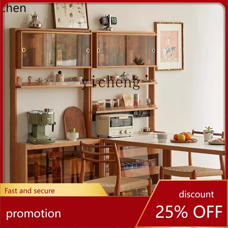 

HXL small apartment rock slab ultra-thin dining side cabinet dining table integrated against the wall folding side cabinet