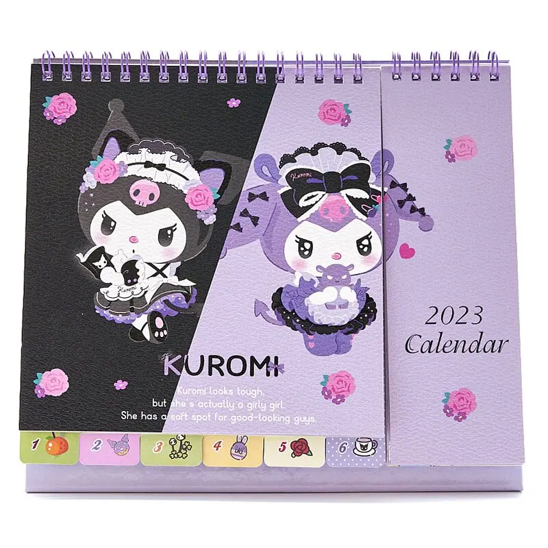 2023 Calendar Holder Desk Calendar Sanrio Limited Kuromi Mymelody Cinnamoroll Badbadtz-Keroppi Anime Cartoon Toys for Girl Gift