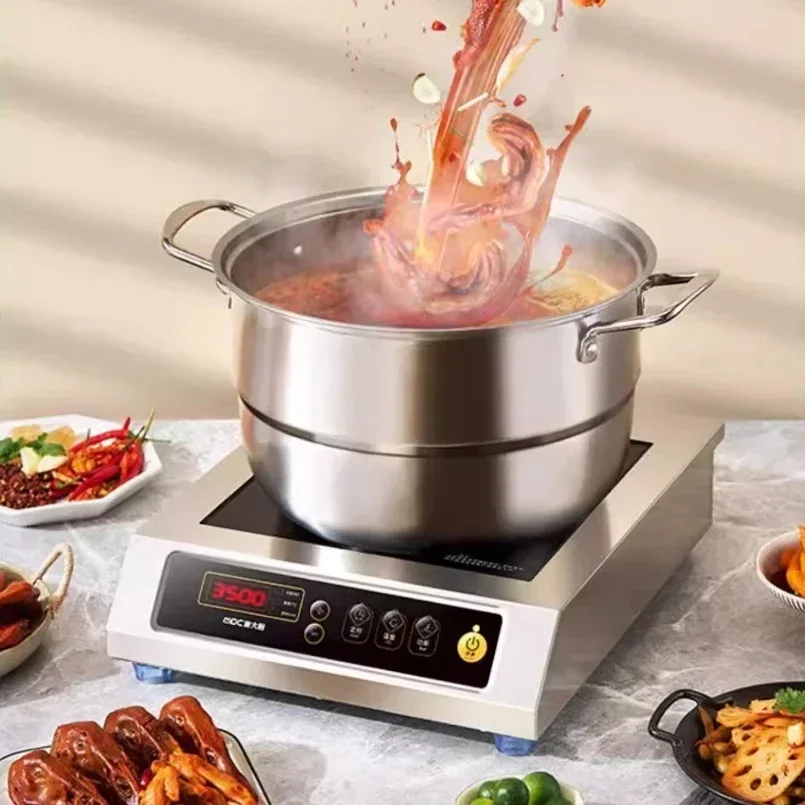 Nueva cocina de inducción comercial de alta potencia con alto rendimiento para el hogar, tienda de té con leche, restaurante y hotel