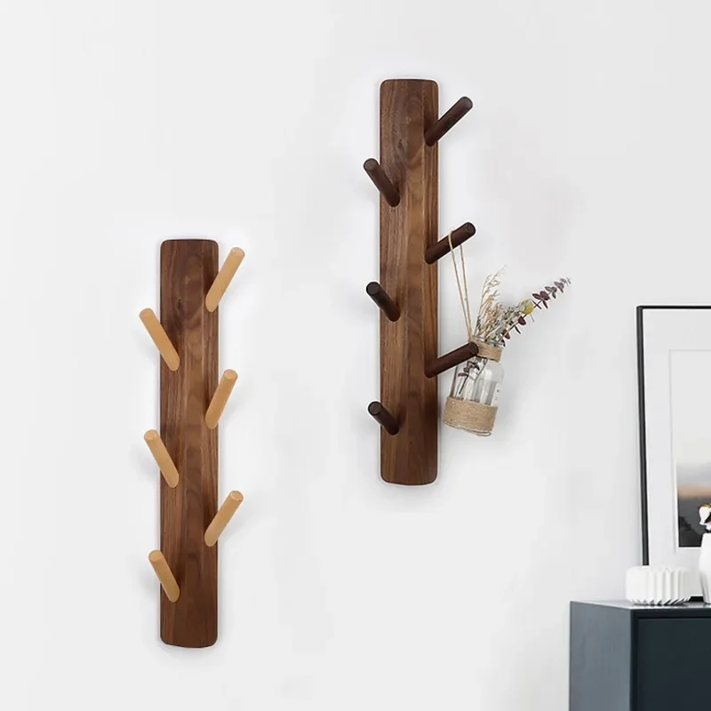 Black Walnut Creative Coat Hanger Nordic Branches Bedroom Living Room Clothes Rack Porch Multifunctional Decorative Hook