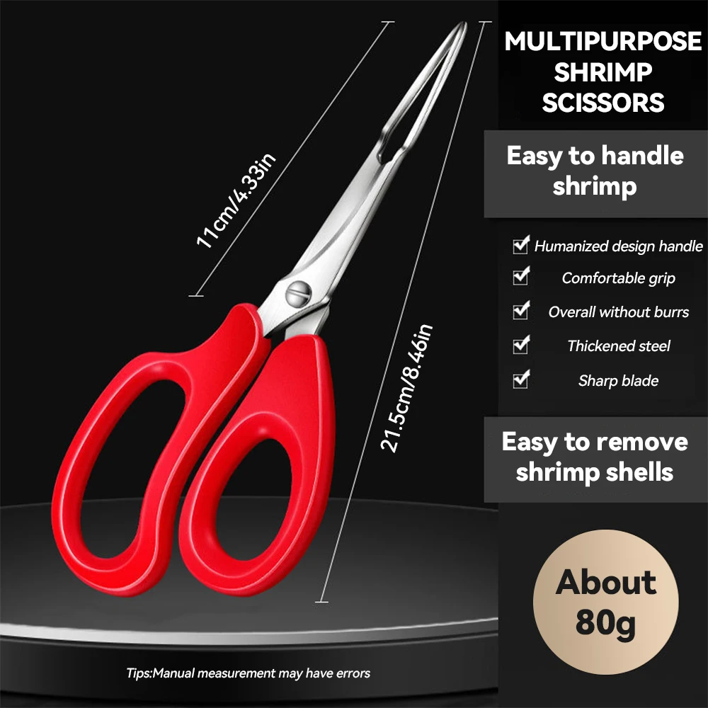 Stainless Steel Seafood Scissors Shears Snip Shells Seafood Tools Lobster Fish Prawn Peeler Shrimp Crab Kitchen Accessories
