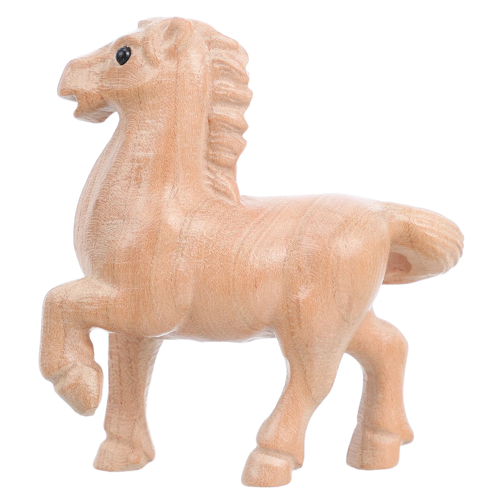 

Wooden Hand Carved Horse Statue Vintage Home Office Desk Decoration Decorative Wood Sculpture Horse Art for Bookshelf Garden