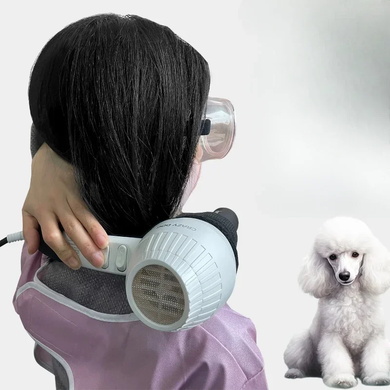 Pet Hair Dryer Clip Neck Hanging Bracket For Grooming Anti Crooked Collarbone Support Professional Animal Buddy Beauty Tool