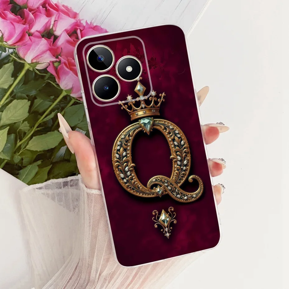 2025 موضة تاج رسالة حافظة ل Realme ملاحظة 50 C51 C51s C53 لينة سيليكون غطاء من البولي يوريثان ل Realme ملاحظة 50 C51 C51S C53 حالات #3