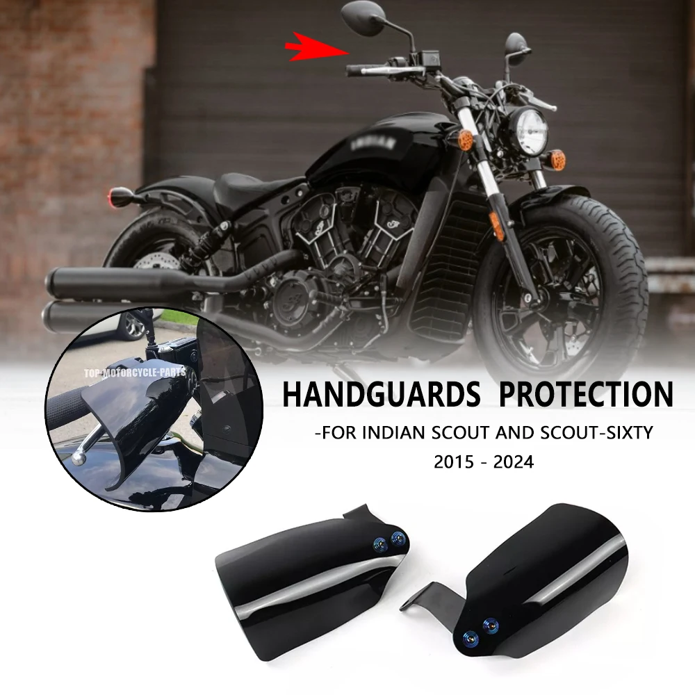 

Fit For INDIAN SCOUT 2015-2025 2024 New Motorcycle Handguards Handlebar Shield Cover Hand Guards Polycarbonate Cover