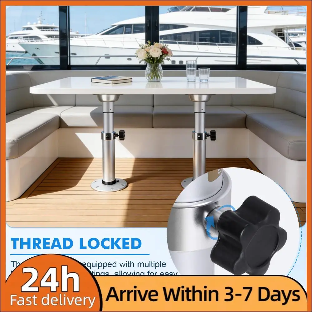 

Telescoping Mounting Frame with Gas Lift Multi-Function Table Base Mount One-Leg Lifting System for Boat Yacht Motorhome Caravan
