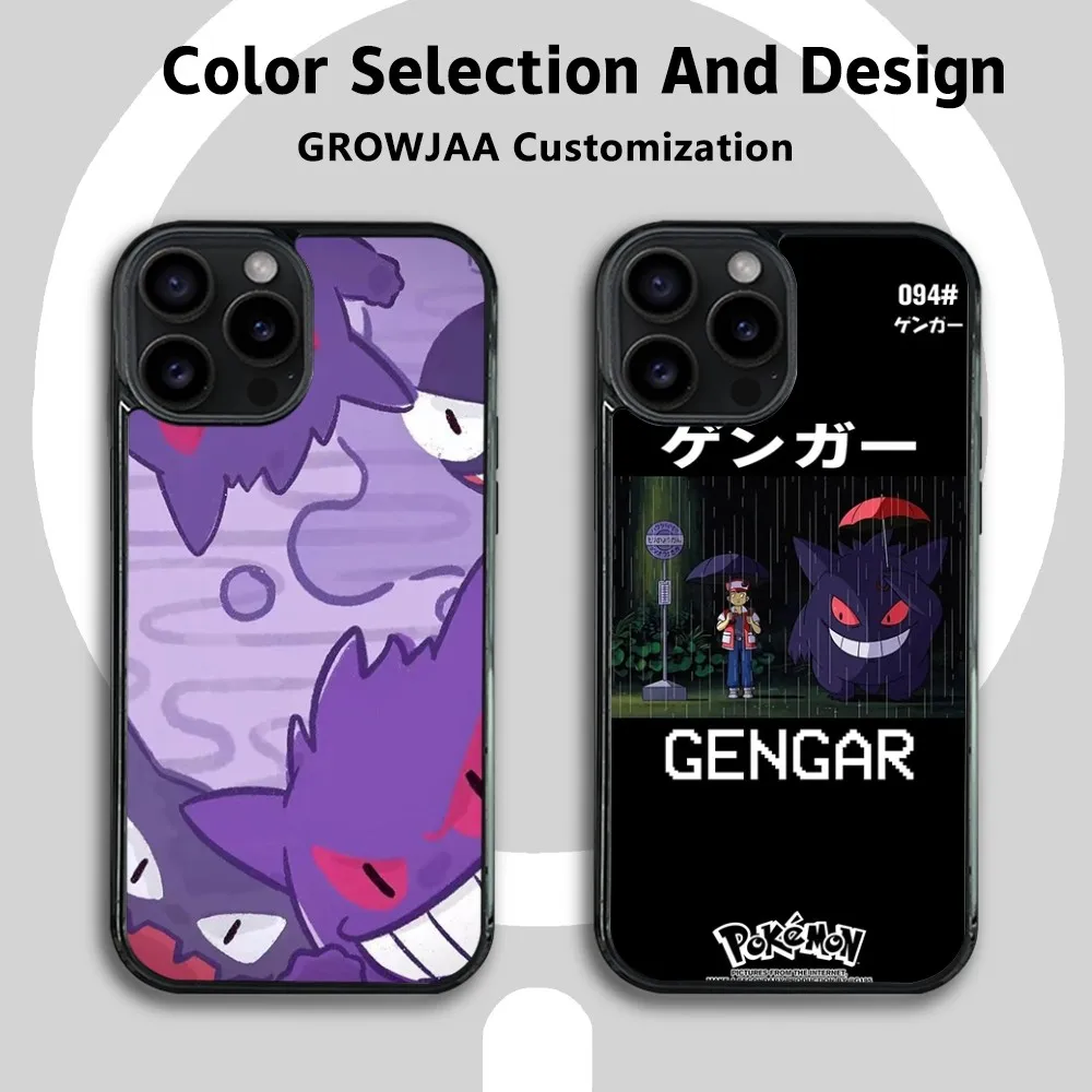 

Cartoon P-Pokemon Gengar Miniso Hot Magnetic Phone Case For iPhone 15 14 13 12 11 Pro Max Plus Mini Shockproof Wireless magnetic