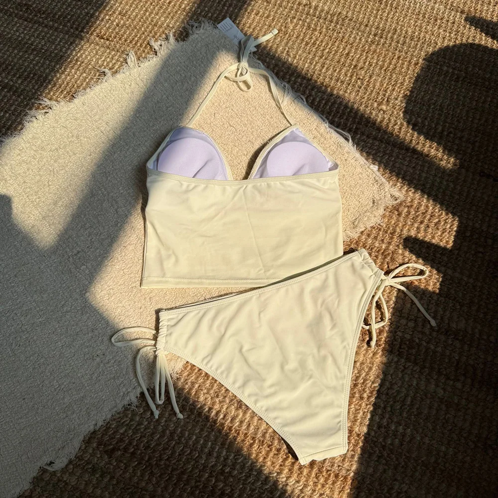 Flor de crochê sexy halter string biquinis define maiô micro tanga banho mulher 2025 férias maiô biquinis de mujer