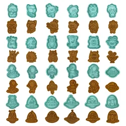 6Pcs/Set Astronaut UFO Monster Cute DIY Biscuit Mould 3D Stereoscopic Cartoon Cookie Cutter Baking Tools Cake Decoration Tool