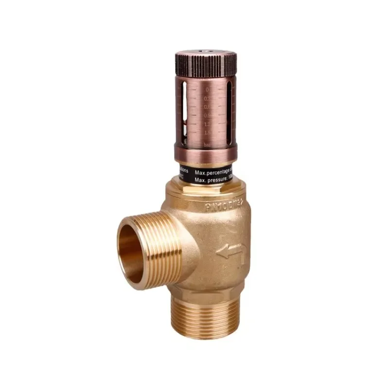 Air Conditioner Heat Pump Differential Pressure Bypass Valve Visually Adjustable Brass Construction Cast Iron Hand OEM Water