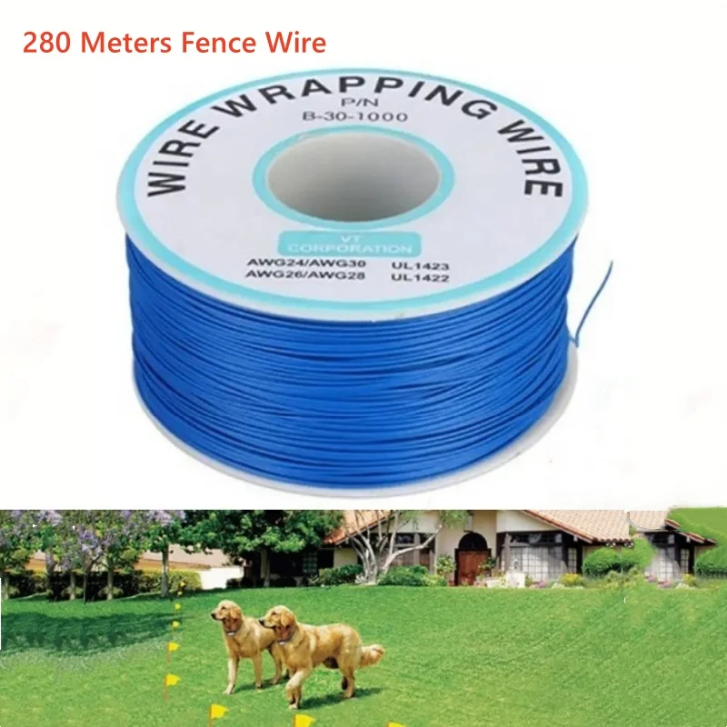 

300 Meters 28-Gauge Pure Copper Wire for Pet Wired Electronic Fence Coil Accessories for In-ground Electronic Pet Fence System
