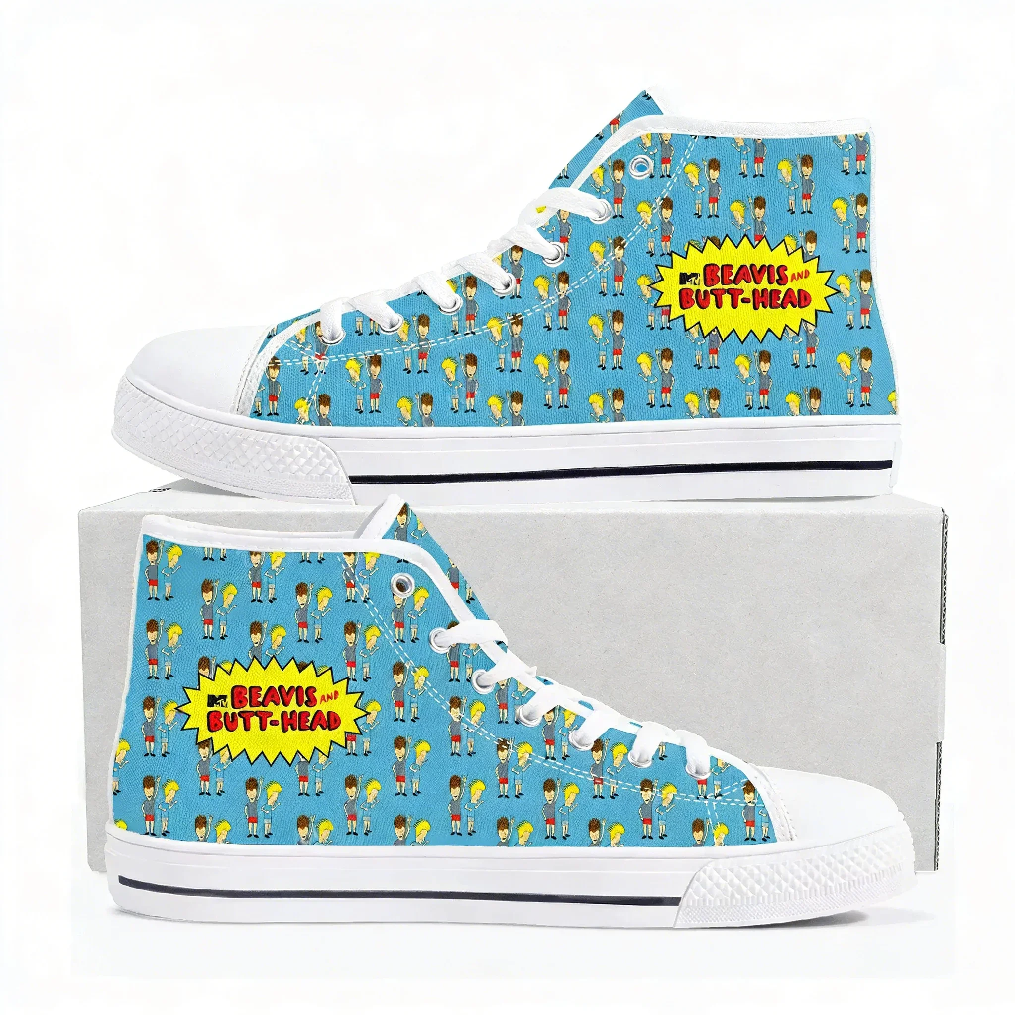 Butthead Butt Head Rock N Roll High Top Sneakers Mens Womens High Quality Canvas Sneaker Comics Couple Customized Shoes