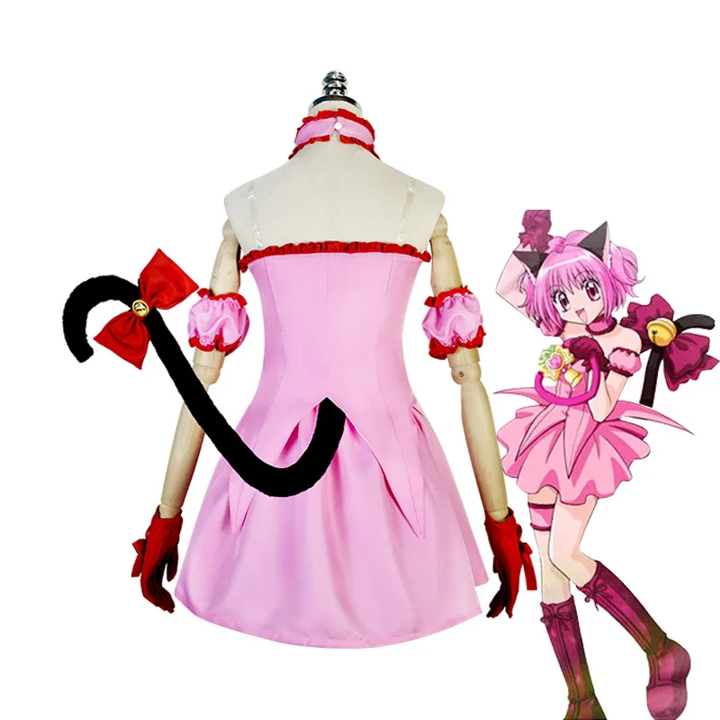 Tokyo Mew Mew Mint Aizawa Minto Momomiya Ichigo Cosplay Costume Shoes Wig Anime Maid Halloween Party Dress Prop Women Girls