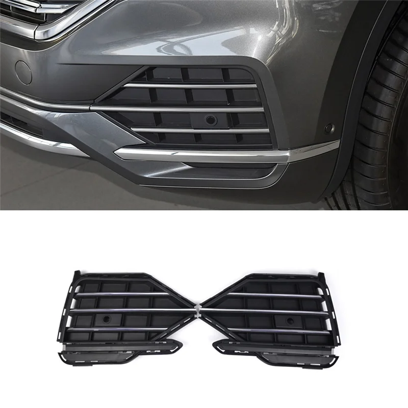 

Precisionn Front Bumper Fog Light Lamp Grill Cover 760853665A 760853666A For VW Touareg 2018-2021 Accessories