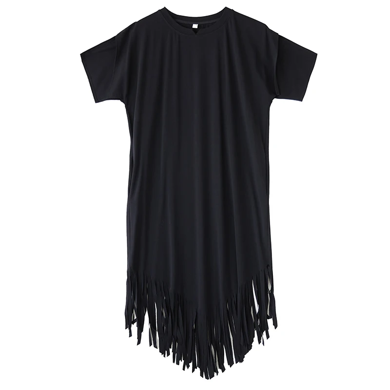 Été nouveau Design de gland fait à la main ample Midi Dr k Sle Simple minceur coton mélange décontracté Sle femmes Dr