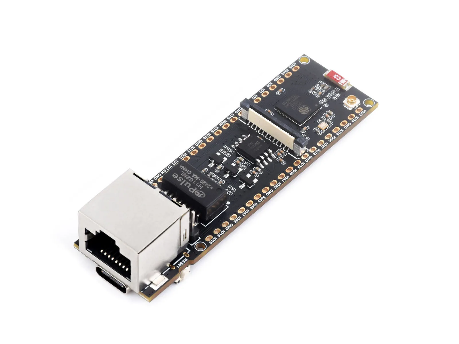 Waveshare ESP32-S3 ETH Development Board,10/100Mbps RJ45 Ethernet port, 240MHz Dual Core, Optional for PoE Module/ Camera Module