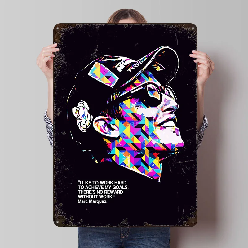 마르크 마르케즈 인용문 틴 사인 벽 장식 포스터 침실 장식 빈티지 금속 사인 남성 공간 장식 벽화 예술