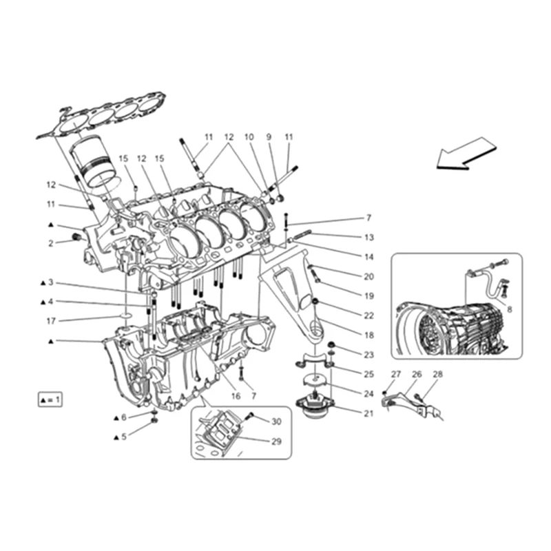 

For Maserati Grancabrio Granturismo Quattroporte Engine Support Flexible Pad Component 226572 225839 186908 269817 225039