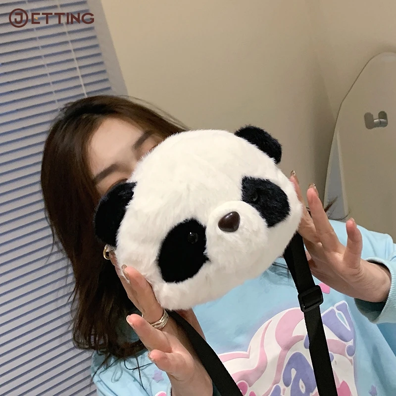 

1pcs Cute Plush Crossbody Bag Panda Backpacks One Shoulder Diagonal Wallet Animals Toy Coin Purse Kids Birthday Gift