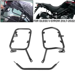 Motocrycle Pannier Rack For Suzuki DL650 V-Strom 650 DL 2017-2021 2022 Luggage Case Black Bracket Right Left Side Boxes Holder