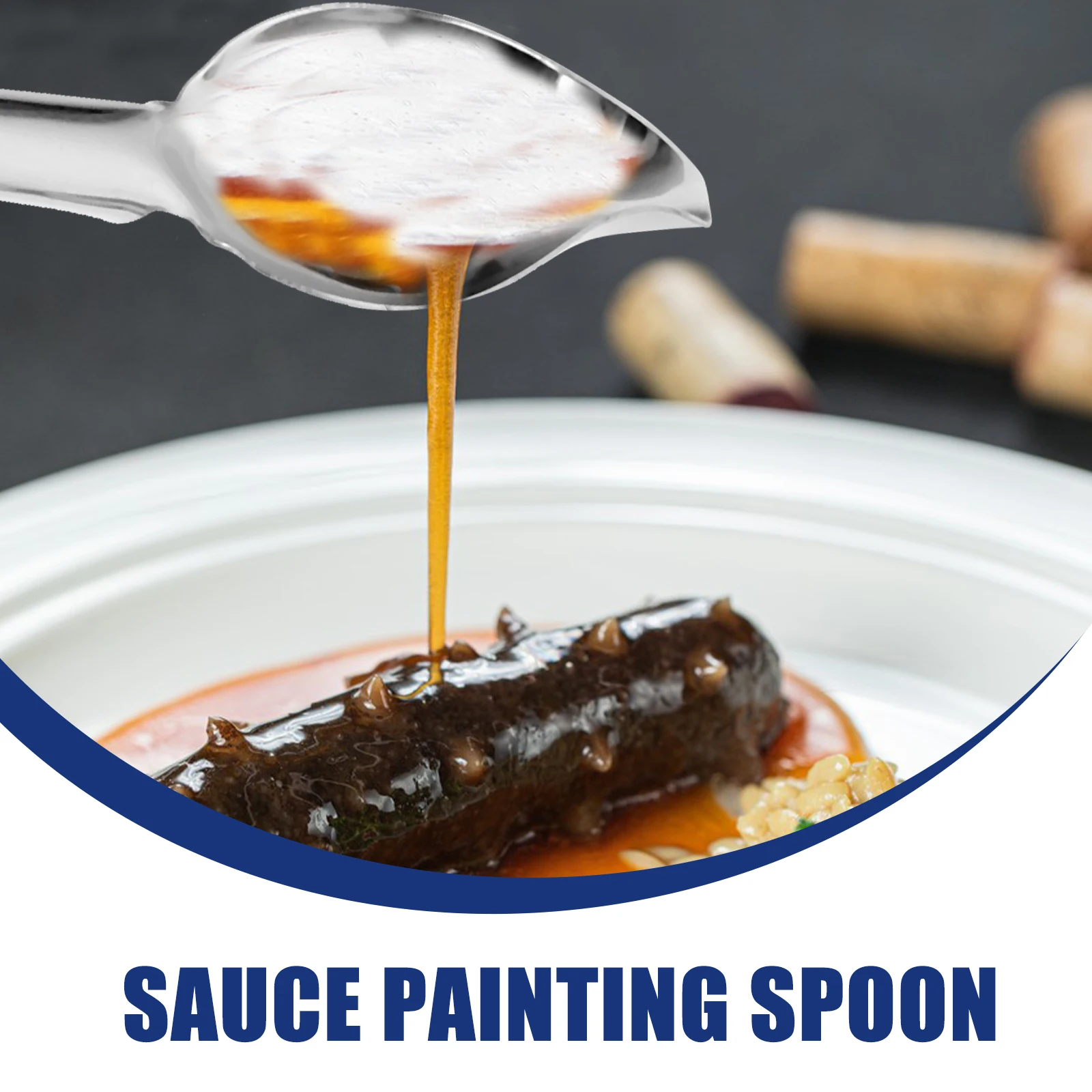 

1 set 1 Set Stainless Steel Sauce Painting Spoon Set Kitchen Tools For Chocolate Dipping Decorating Candy Making Fondue