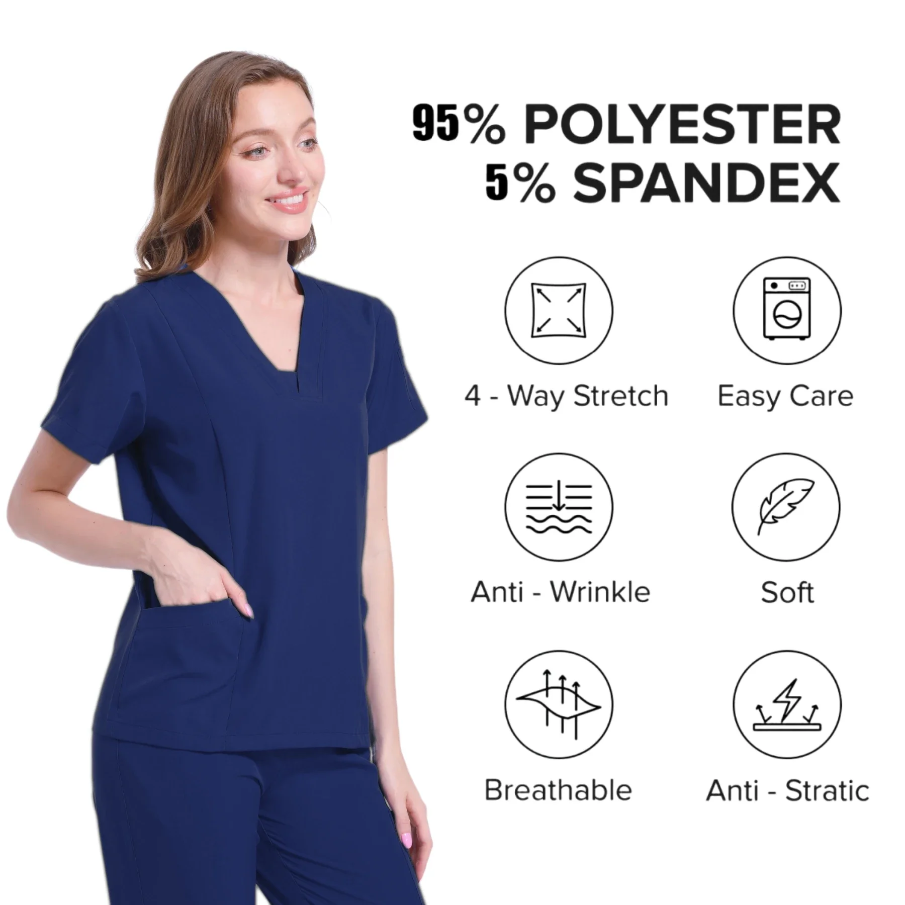 Manufacturer Custom Nurse Uniforms Hand Washing Clothes Beauty Pet Dentistry Doctor Nurse Work Medical Care Medical Scrubs Sets