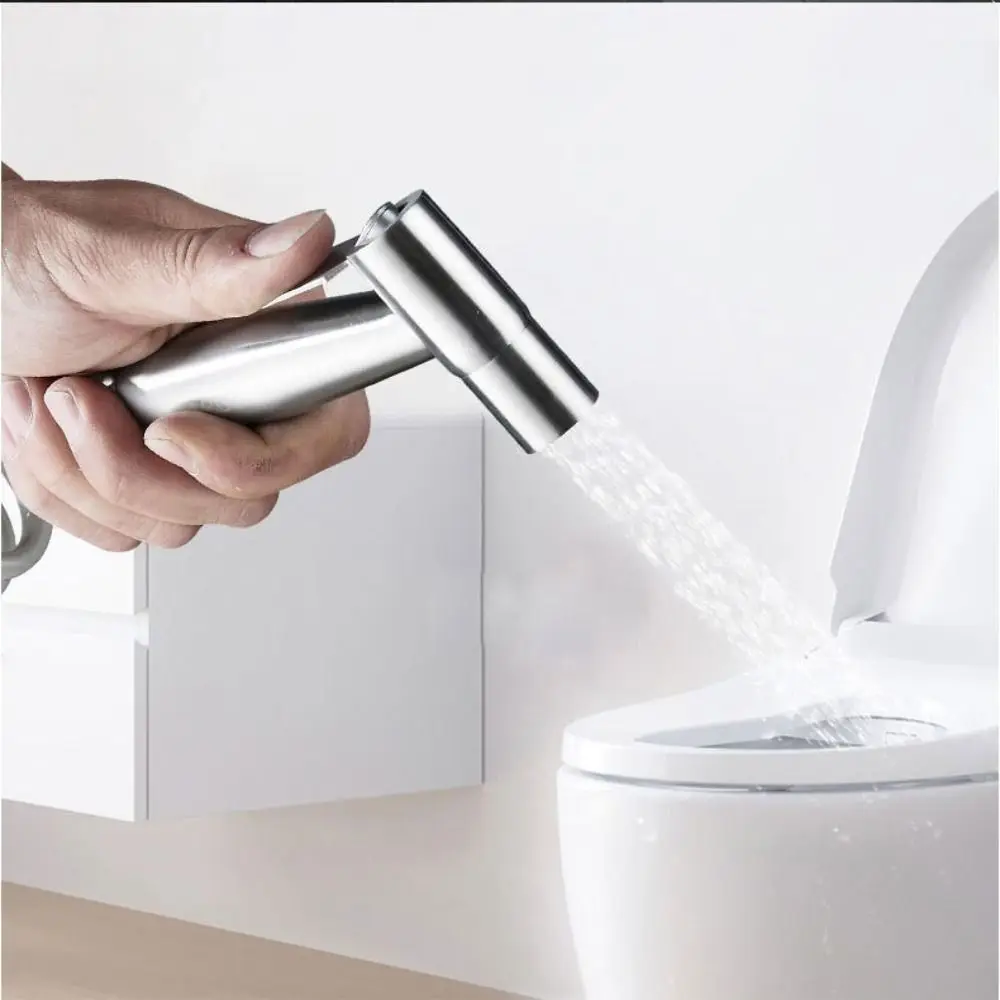 

High Pressure Handheld Bidet Sprayer Set Adjustable Self Cleaning Women Washer Sprinklers Stainless Steel Easy To Install