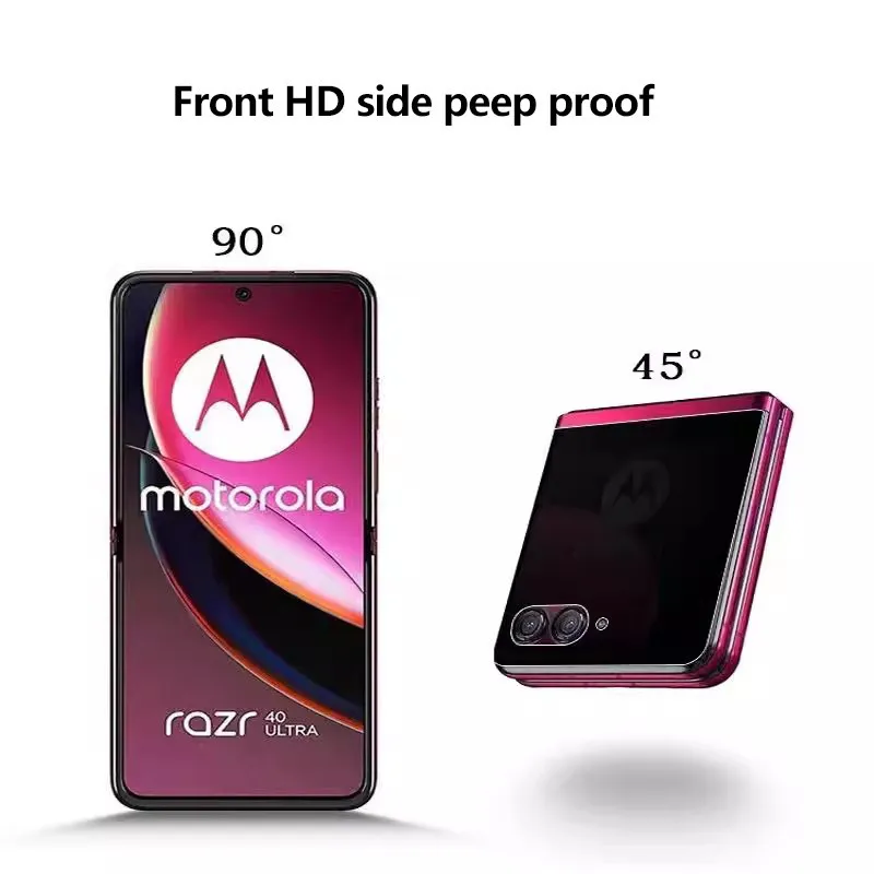 Film en papier anti-espionnage pour Motorola Razr 50 2024 50 Ultra Plus 2024, protecteur d'écran