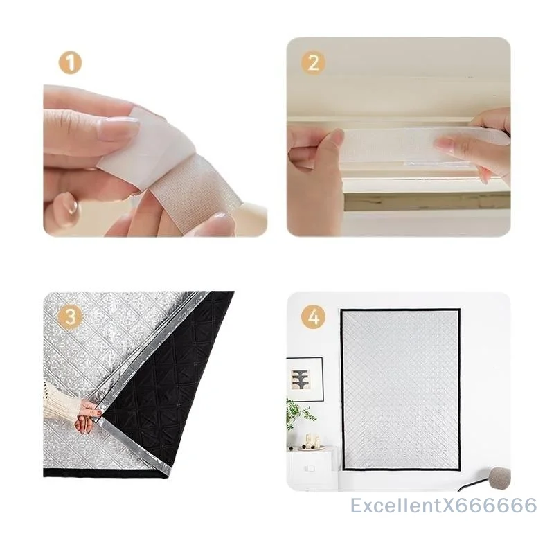 

Windproof And Warm Curtains, Winter Windproof,bedroom,insulation Film,cold Proof Sealed Window Film Screen Window Light Blocking