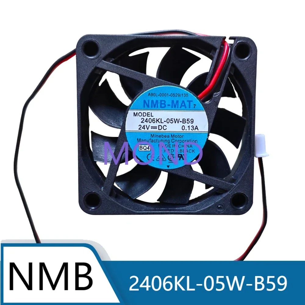 

2406KL-05W-B59 for NMB NMB-MAT High Air Flow Axial Power CNC Machine Fanuc Inverter Cooling Fan 24V 0.13A 6CM 6015