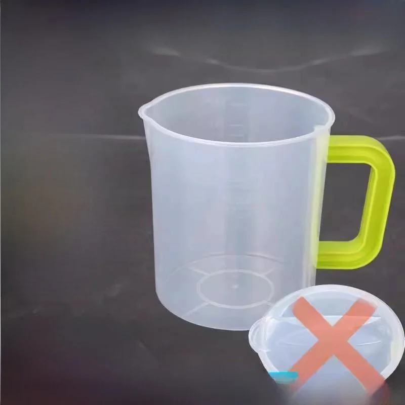 Taza de Cocina Transparente de Plástico de Gran Capacidad con Asa y Taza Medidora para Líquidos Fríos y Calientes