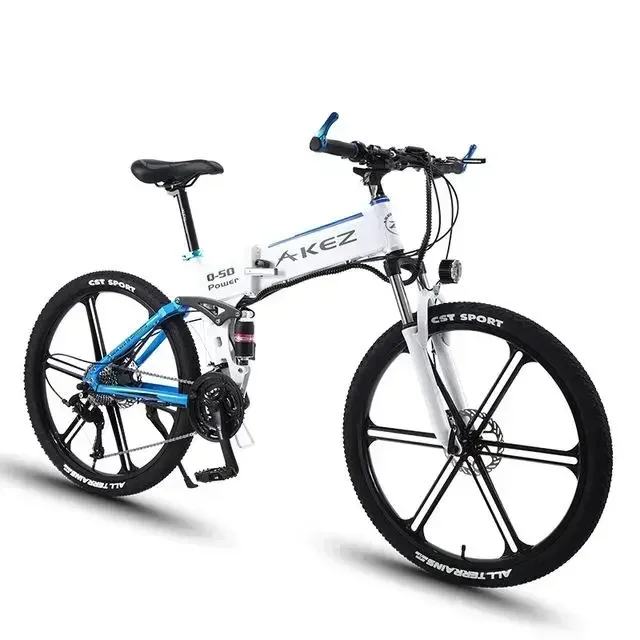 AKEZ Electric bicycle 1000W Motor 48V10.4AH Lithium battery Folding E-Bike 26 inch Tire mountain snow adult Electric Bike