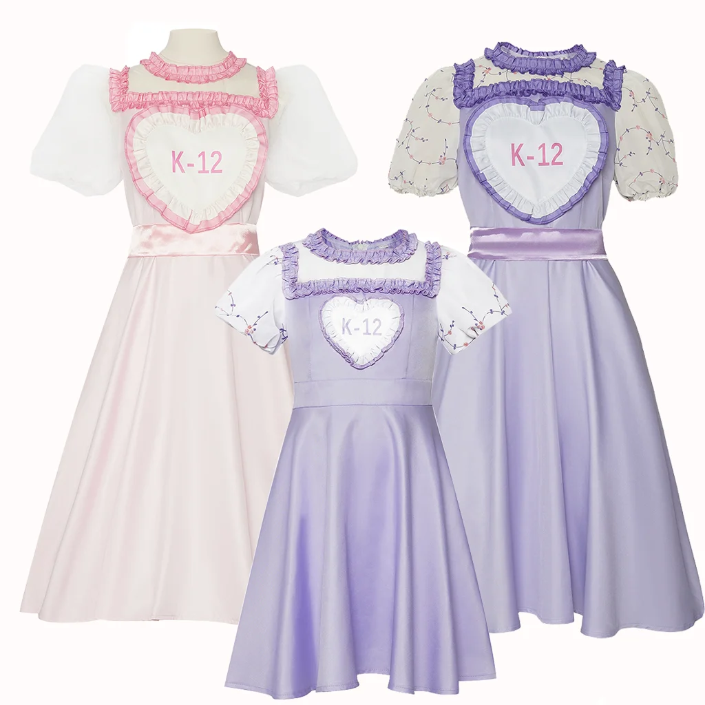 

Crying Ghosts in School K-12 Cosplay Cry Baby Cosplay Girl Women Children Purple Pink Dress Women Halloween Costume