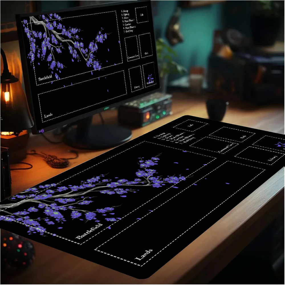 

Sakura magic Mouse Pad New Card Mat Large Computer Office Mousepad XXL Anti-slip HD for MTG DTCG CCG RPG Trading Card Table Mats