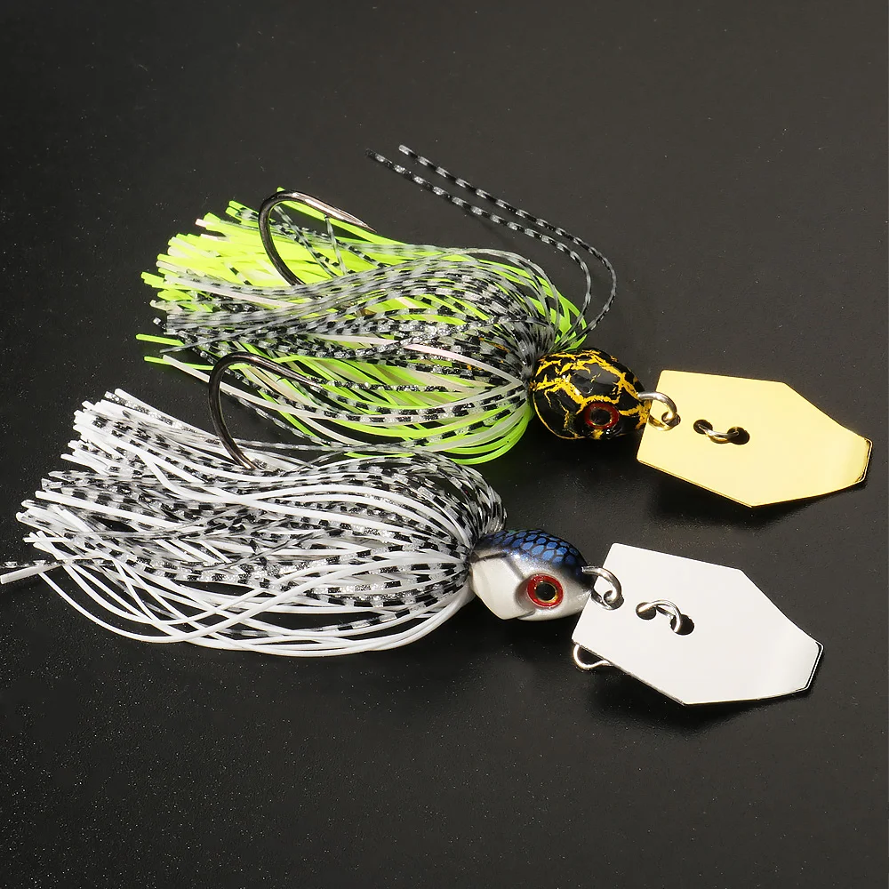 Metal Blade Rubber Jig Head Hook Spinner Bait 7g/9g/12g/14g/21g Fishing Lure Fishhook Pesca Chatter Weedless Wire Spinnerbait