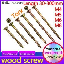 M4 M5 M6 M8 Plum groove countersunk head cut tail knurled wood screw, wood structure special anti cracking extended wood screw