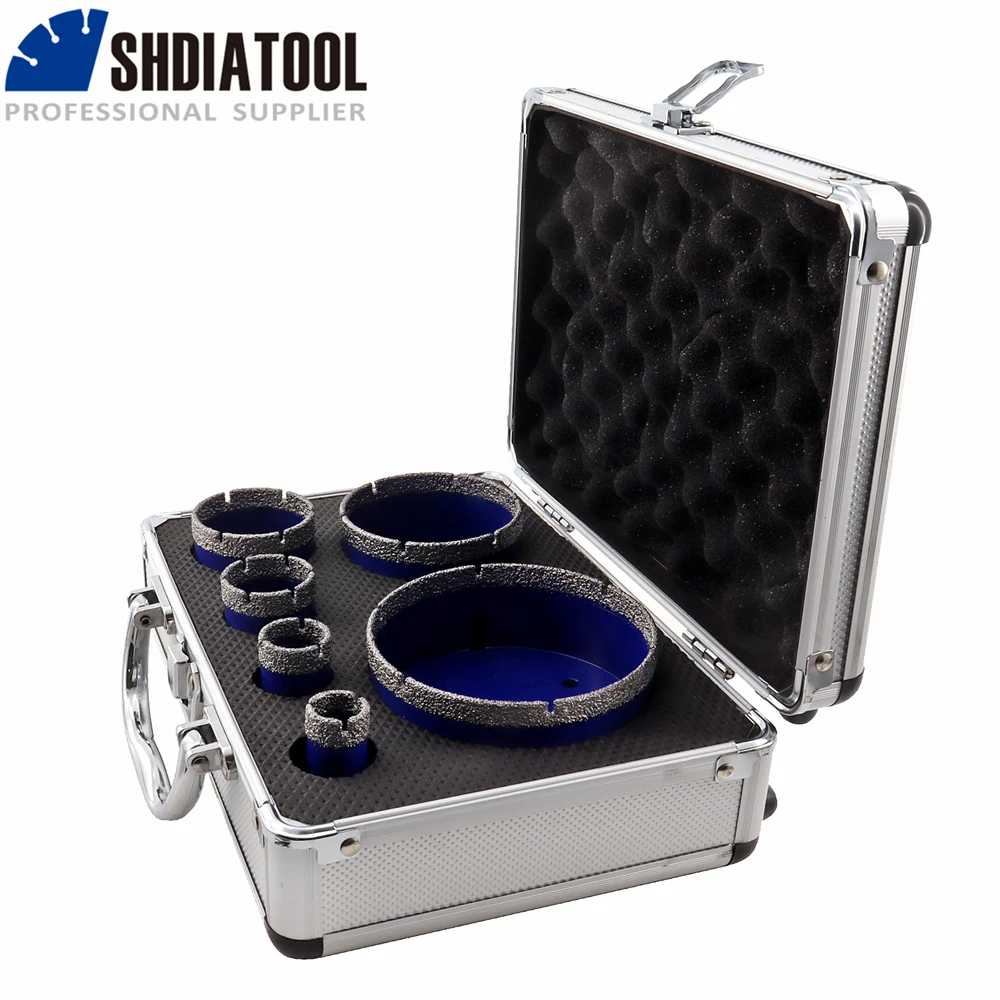 Imagem -02 - Shdiatool-diamond Broca Core Bit Buraco Saw Cutter Mármore Granito Tijolo Azulejo Cerâmica Concreto M14 811 20 25 35 50 75 100 Milímetros Peças