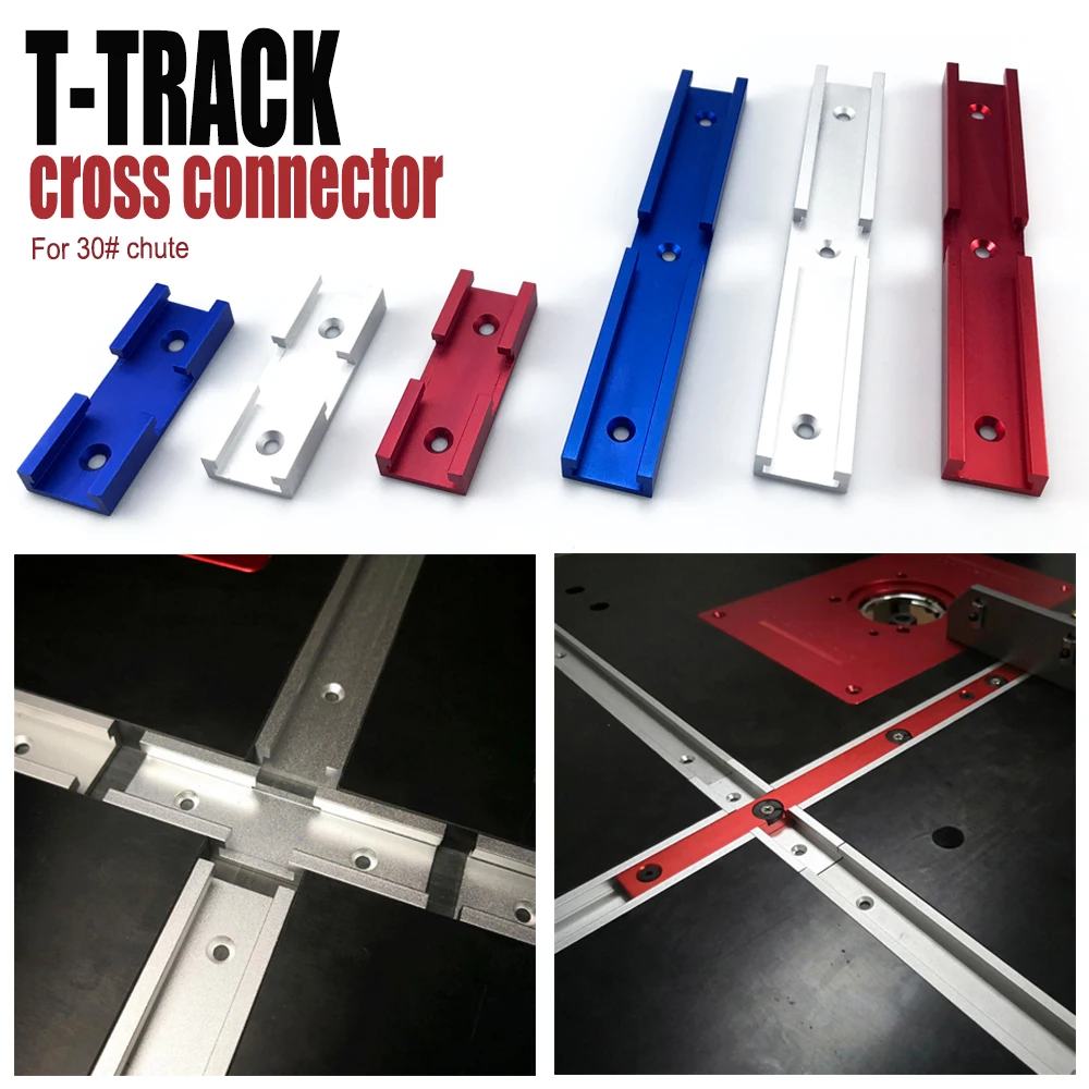 Imagem -04 - Conector Transversal T-track para Madeira Peças de Interseção para 30 Chute Cross Shape 80 mm 200 mm