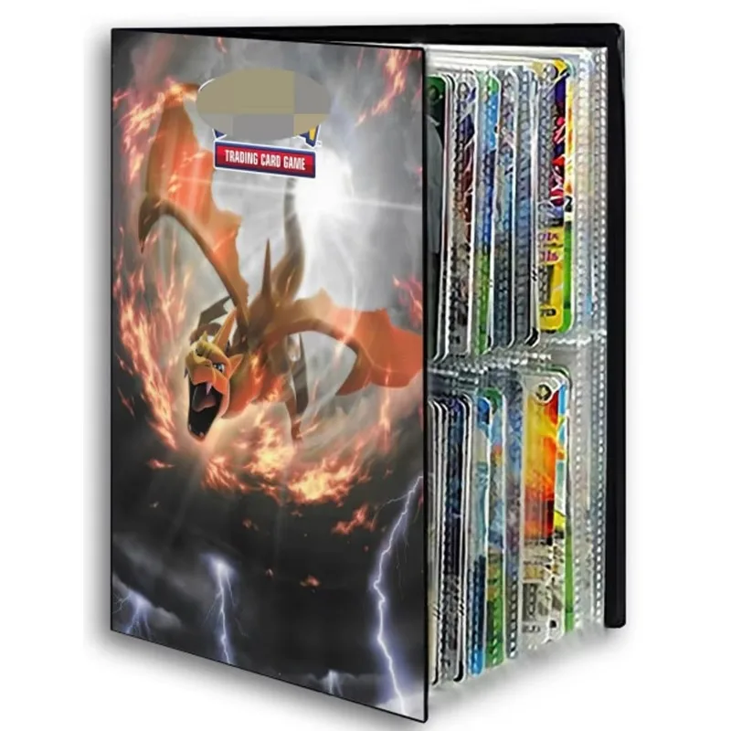Cards Album 240Pcs Card Book Map Letters Holder Binder Charizard VMAX Mewtwo Van Gogh PTCG Anime Card Protector Notebook Gift