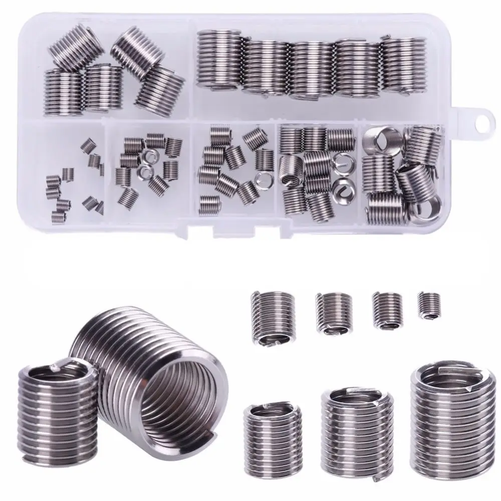 

Stainless Steel Wire Thread Insert M3 M4 M5 M6 M8 M10 M12 Assortment Kit Thread Repair Kit Super Strong Fastening Thread Insert