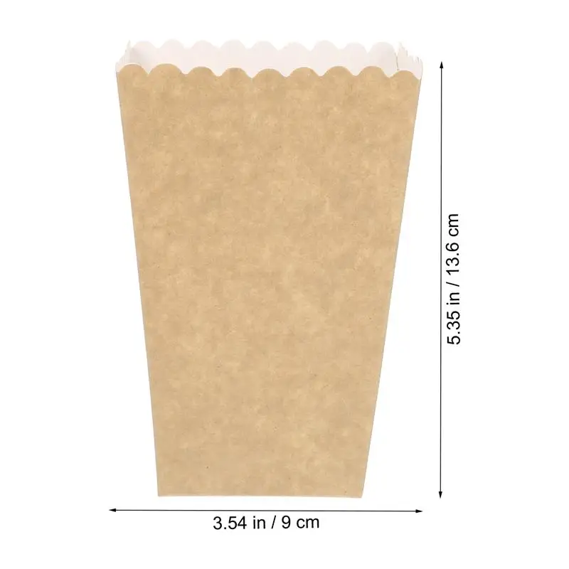 50pcs Solid Paper Popcorn Box Wedding Candy Food Bag Favors Birthday Party Decoration Supplies Boxes Pop Corn Snacks Food Tub