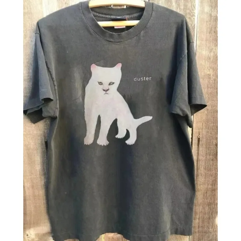 Camiseta unisex, camiseta oversize para hombre y mujer, camiseta Duster Band, Duster Band gris carbón