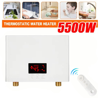 ZK40 110V/220V Instant Water Heater 5500W Wall-Mounted Electric Heaters for Bathroom Hot Water Shower and Home Kitchen Heating