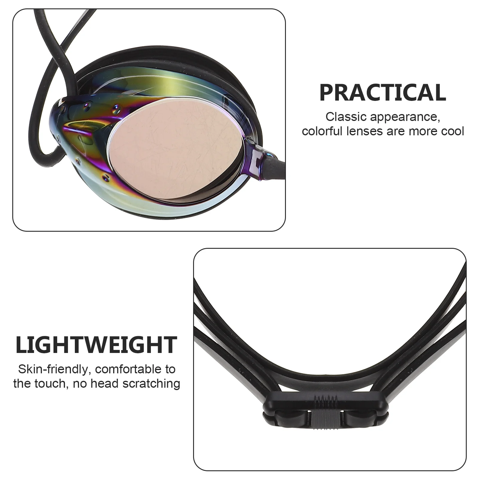 

1Set Anti-Fog Swimming Goggles Waterproof Wide Vision Ergonomic Design for Adults Goggles Adult Swim Glasses Swimming Equipment