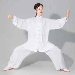 Women's Men's Soft Cotton Tai Chi Suit Kung Fu Wushu Martial Arts Uniform Wing Chun Jacket Pants