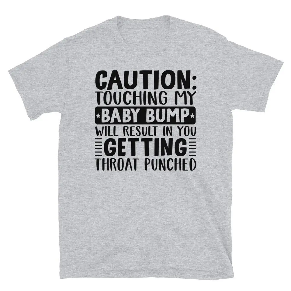 Touching my Baby Bump T Shirt Funny Pregnancy Announcement Shower